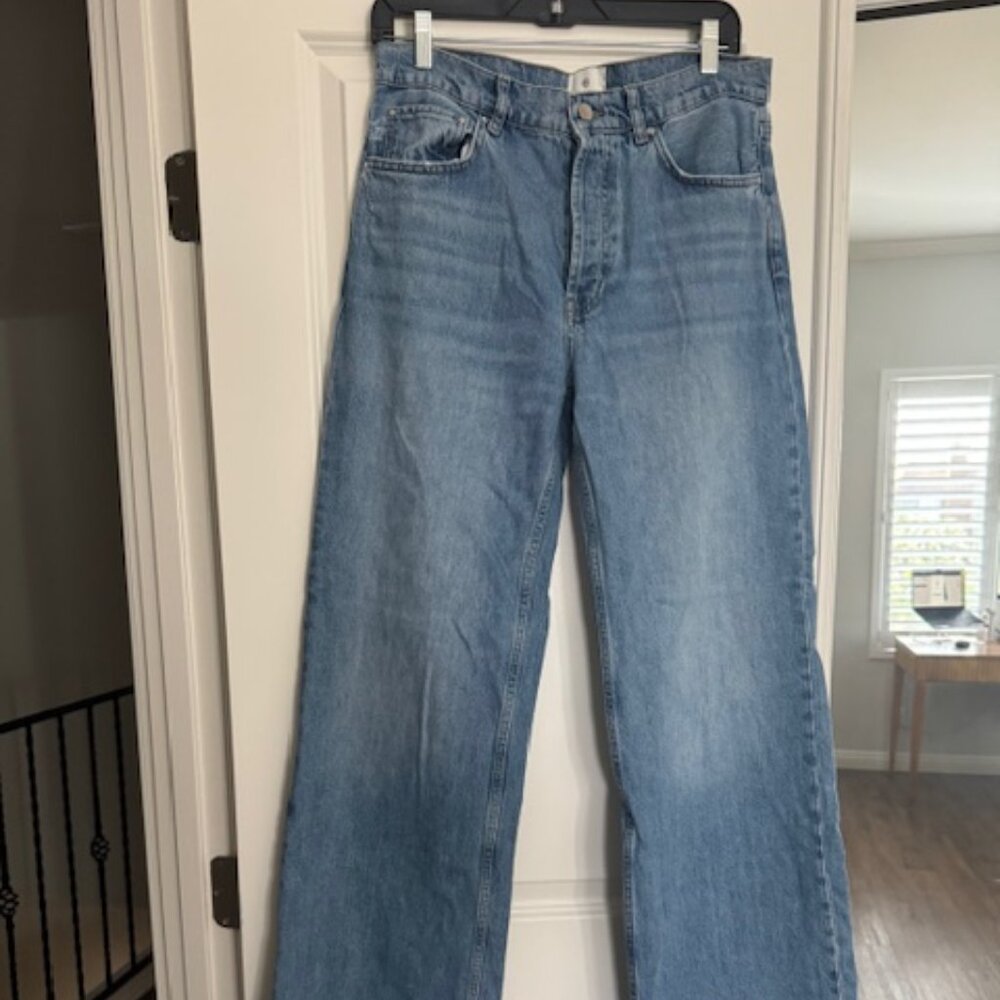 Anine Bing - Mid Rise Wide Leg Jeans